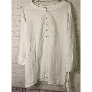Hot Cotten white Viscose Cotton  Tunic Top Size 3XL Blouse Top